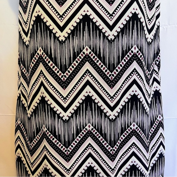 R&M Richards 6P Mod Dress 1960s Style Chevron Made in USA Geometric Textured - Picture 3 of 9